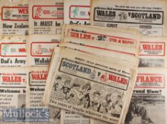 Western Mail Big Match Rugby Press Supplements (Qty): Over 100 incl some duplication, overwhelmingly