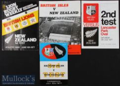1977 British & I Lions in NZ Rugby Test Programmes (4): All four issues from the 3-1 Lions’ series