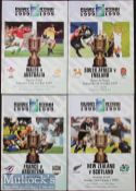1999 Rugby World Cup Final etc Programmes (4): The four Quarter Finals, A5 standard editions,