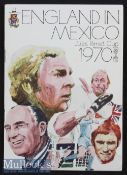 Signed 1970 England World Cup FA programme of arrangements booklet Superb 18 page booklet signed