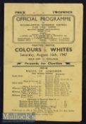 Bert Williams Signed 1946/47 Wolverhampton Wanderers Trial Match Colours v Whites football programme
