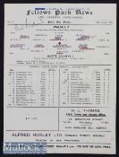 Bert Williams Signed 1943/44 Walsall v Notts County football programme date 11 Mar, football
