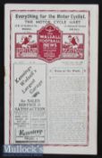 Bert Williams Signed 1938/39 Walsall Reserves v Aston Villa A football programme date 15 Apr,