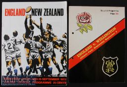 1973 England in New Zealand Rugby Programmes (2): Sought after large Eden Park, Auckland issue