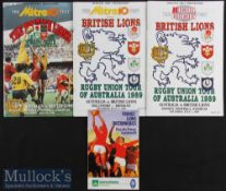 1989 British & Irish Lions to Australia Rugby Test Programmes etc (4): The three large attractive