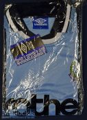 Scarce 1994 Manchester City Umbro sky blue centenary shirt, collar size M, complete, as new, in
