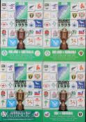 1999 Rugby World Cup Final etc Programmes (4): Pool E games, Ireland v Australia and v Romania;