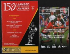 2016/2019 Special Rugby Programmes in Wales (2): The 2016 special match issue from the University of