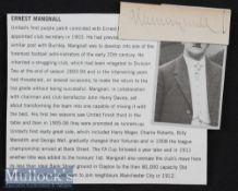 Scarce Ernest Mangnall (1882-1936) Signature cutting managed Burnley, Manchester United and