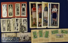 Pre-war Topical Times footballer cards to include 1937 Miniature panel portraits (Complete album
