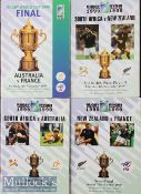 1999 Rugby World Cup Final etc Programmes (4): A5 glossy packed issues from Australia’s win over