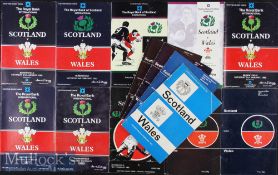 1971-1995 Scotland v Wales Test Rugby Programmes (14): All at Murrayfield, from the 19-18 Welsh