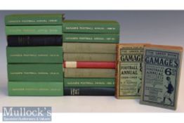 Rare and Fine Collection of Gamages Football Annuals from 1910 and includes 1910/11, 1911/12 SB,