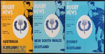 1970 Scotland in Australia Rugby Programmes (3): The usual crisp bright 20pp Rugby News issues for