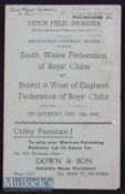1944 South Wales Federation of Boys’ Clubs v Bristol and West of England federation of Boys’ Clubs