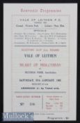 1961/62 Vale of Leithen v Heart of Midlothian (Scottish Cup) Football programme played January 27th,