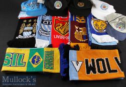 Collection of Manchester City scarves to include Sky Blue/Red/Black with official card seal, 2009