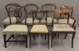 A quantity of various 19th century chairs