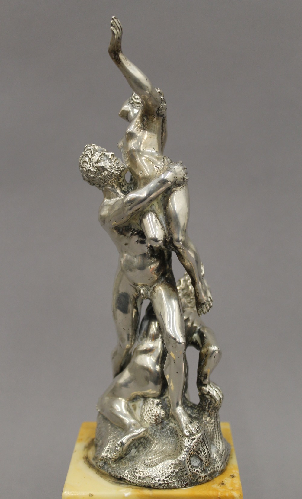 A Continental 800 silver figural group modelled as GIAMBOLOGNA'S The Rape of the Sabine Women, - Image 4 of 5