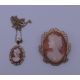 A 9 ct gold framed cameo brooch and a 9 ct gold framed cameo pendant on a 9 ct gold chain. - Image 1 of 5
