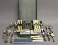A quantity of plated cutlery