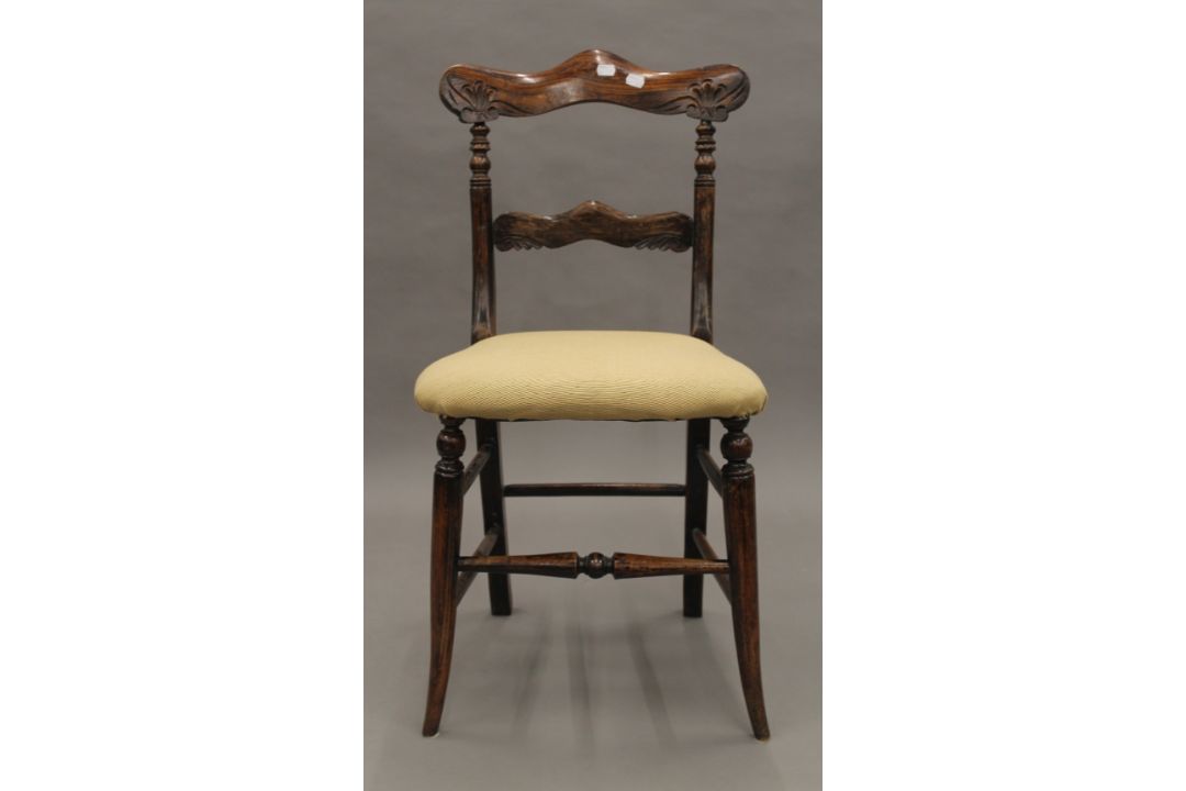 A pair of 19th century faux rosewood chairs - Image 2 of 3