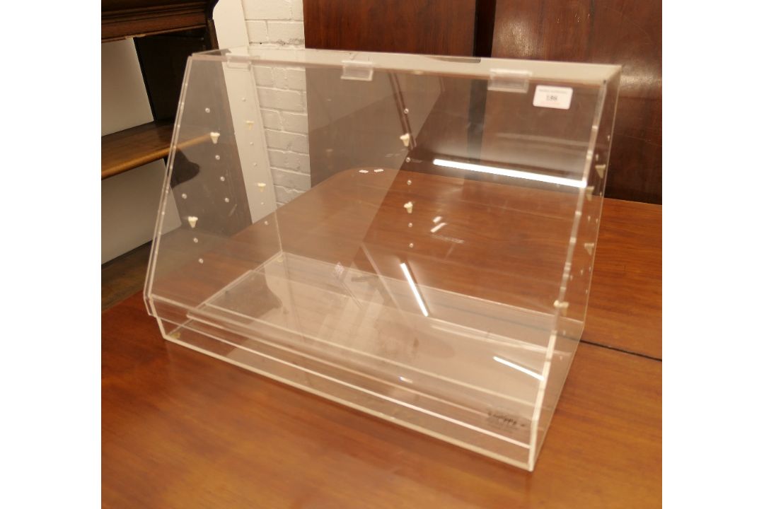 A perspex display case. 60.5 cm wide, 40.5 cm high, 30 cm deep. - Image 2 of 2