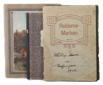 3 Werbevignetten-Alben Alben mit ca. 700 Werbevignetten, u.a. Graetzin, Odol, Weck, Matagon,