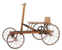 Holländer Kinderfahrzeug wohl Fa. Naether/Zeitz, um 1920, Holzkonstruktion, Reste blauer