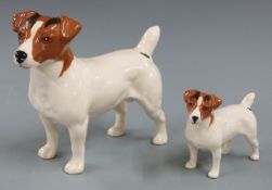 Two Beswick Jack Russells