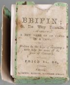 Vintage card game Bbifin or, The Witty Naturalist, a new game of 120 cards in a case, written in the