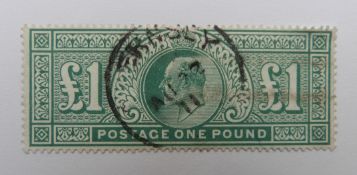 GB 1911 SG320, £1 deep green, used