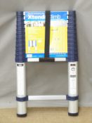 Telescopic Xtend and climb ladder, weight 13.3kg, extends 3.2m, new in box