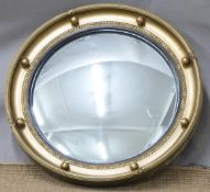 A butler's convex mirror, D39cm