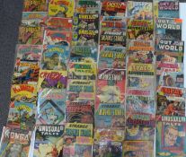 Forty-six Charlton/ CDC horror, space and similar comics comprising Creepy Worlds, Shadows Beyond,
