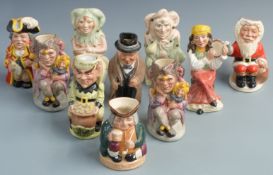Ten Royal Doulton Toby jugs including several Jesters, Winston Churchill etc