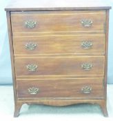 A 19th/20thC mahogany cabinet with faux chest of drawers door, W63 x D47 x H76cm