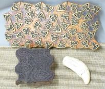 M Lang & Sons printing block and a further printing block