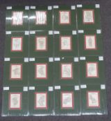 Quantity of Georgian Cary county maps in green mounts, each approximately 15 x 10.5cm and two larger