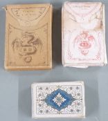 Three packs of Bernhard Dondorf playing cards comprising Cartes de Bonne Aventure No.1 with