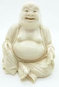 An early 20thC ivory figure of Budda, H9cm