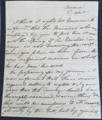 Admiral Edward Codrington, Dodington Park, Gloucestershire, (Naval / maritime interest) signed /