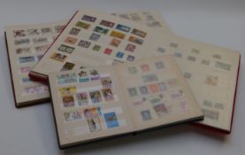 Three stockbooks of mainly European stamps
