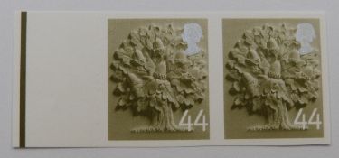 Great Britain 2006, 44p olive green and silver, unused marginal imperforate horizontal pair, SG