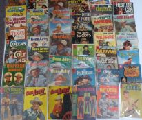 Forty-seven Dell western and cowboy comics comprising The Rebel, Life Stories of American