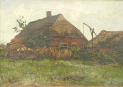 Wihelmus, Hendrikus Petrus Johannes de Zwart 'Willem de Zwart' (1862-1931): Oil on canvas of a Dutch