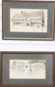 Frank Patterson (British 1871-1952): Two pen and ink drawings 'The George, Norton St Philip' and '