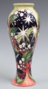 Moorcroft limited edition 16/20 pedestal vase decorated with stars and foliage, designed by Vicky