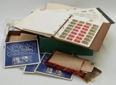 A tray of mainly GB and Commonwealth stamps and covers, empty stockcards etc