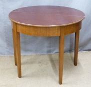 A mahogany fold over card table, W91 x D47 x H77cm